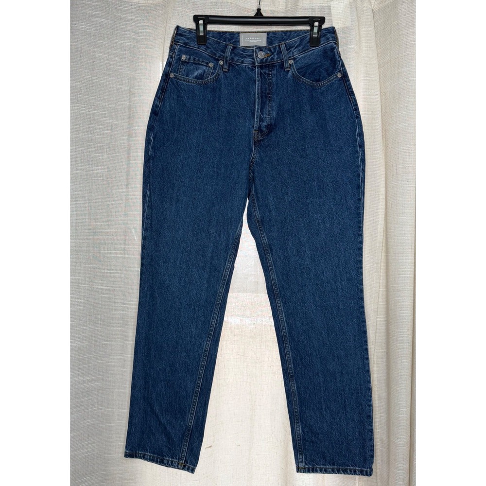Everlane Curvy 90s Cheeky Straight Jeans Organic Cotton‎ Button Fly Blue 28 R